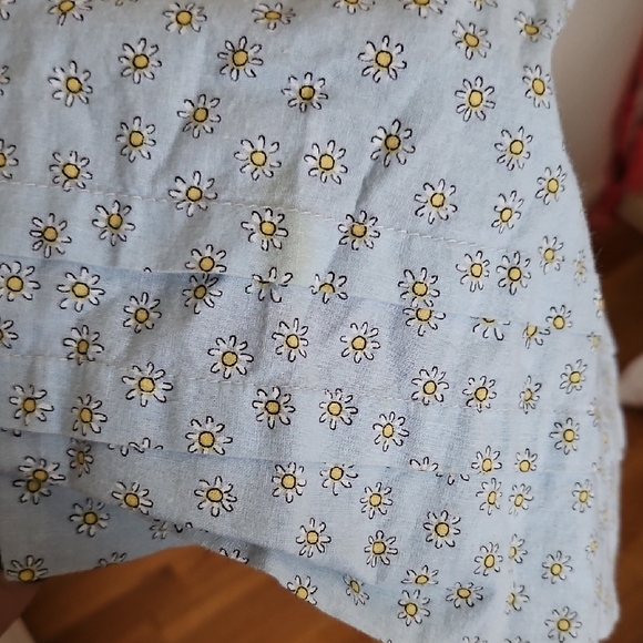 Strasburg Light Blue Floral Daisy Kids Dress - Picture 5 of 9